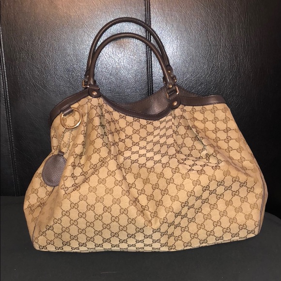 ๐ฏ Authentic Gucci large canvas shoulder bag - Picture 2 of 6